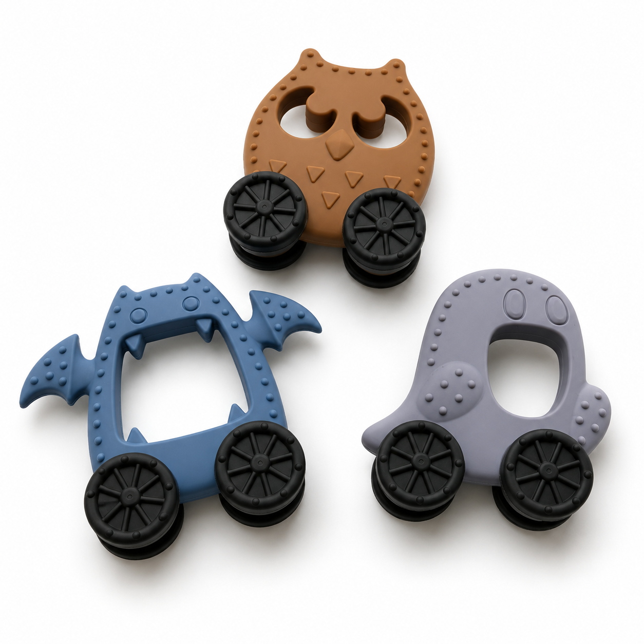 Halloween 3D Silicone Car Teether - 3-Piece Set