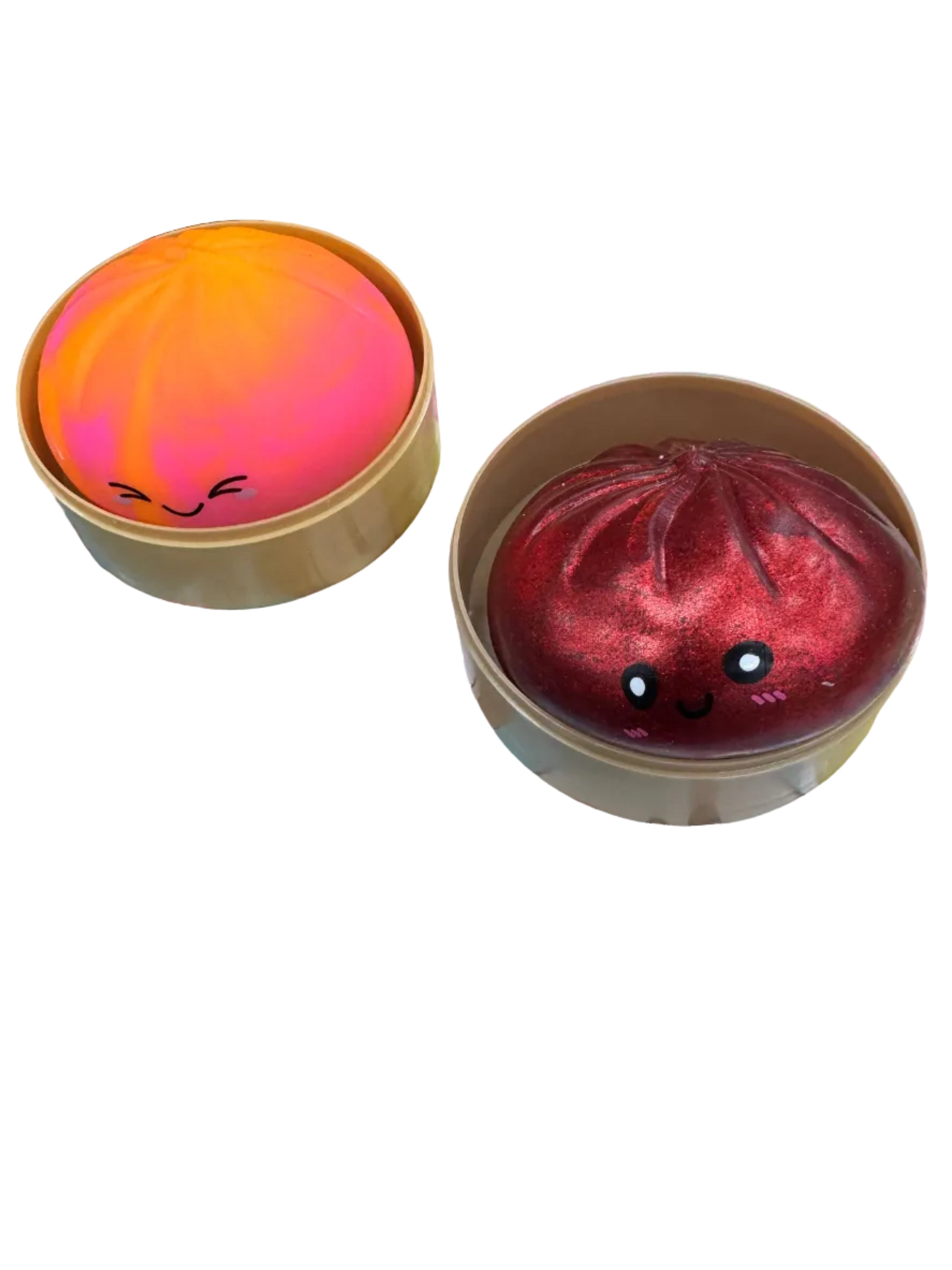 squishy dumpling rainbow and solid colors, individually sealed