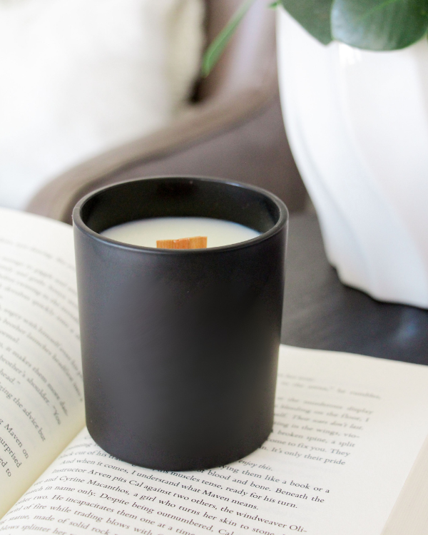 8 oz Matte Black Candle | Best Sellers: Mahogany Teakwood / Cotton Wick