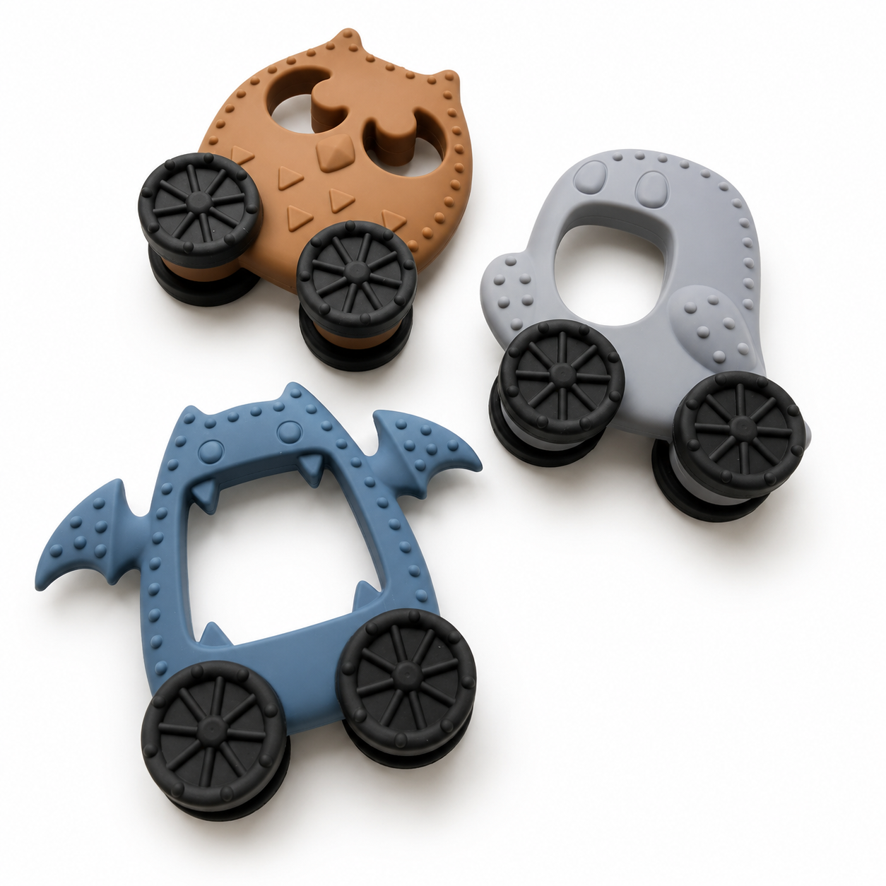 Halloween 3D Silicone Car Teether - 3-Piece Set