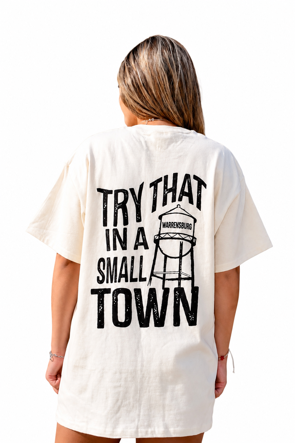 Preorder CUSTOM WARRENSBURG TRY THAT IN A SMALL TOWN: Large / Bella Canvas