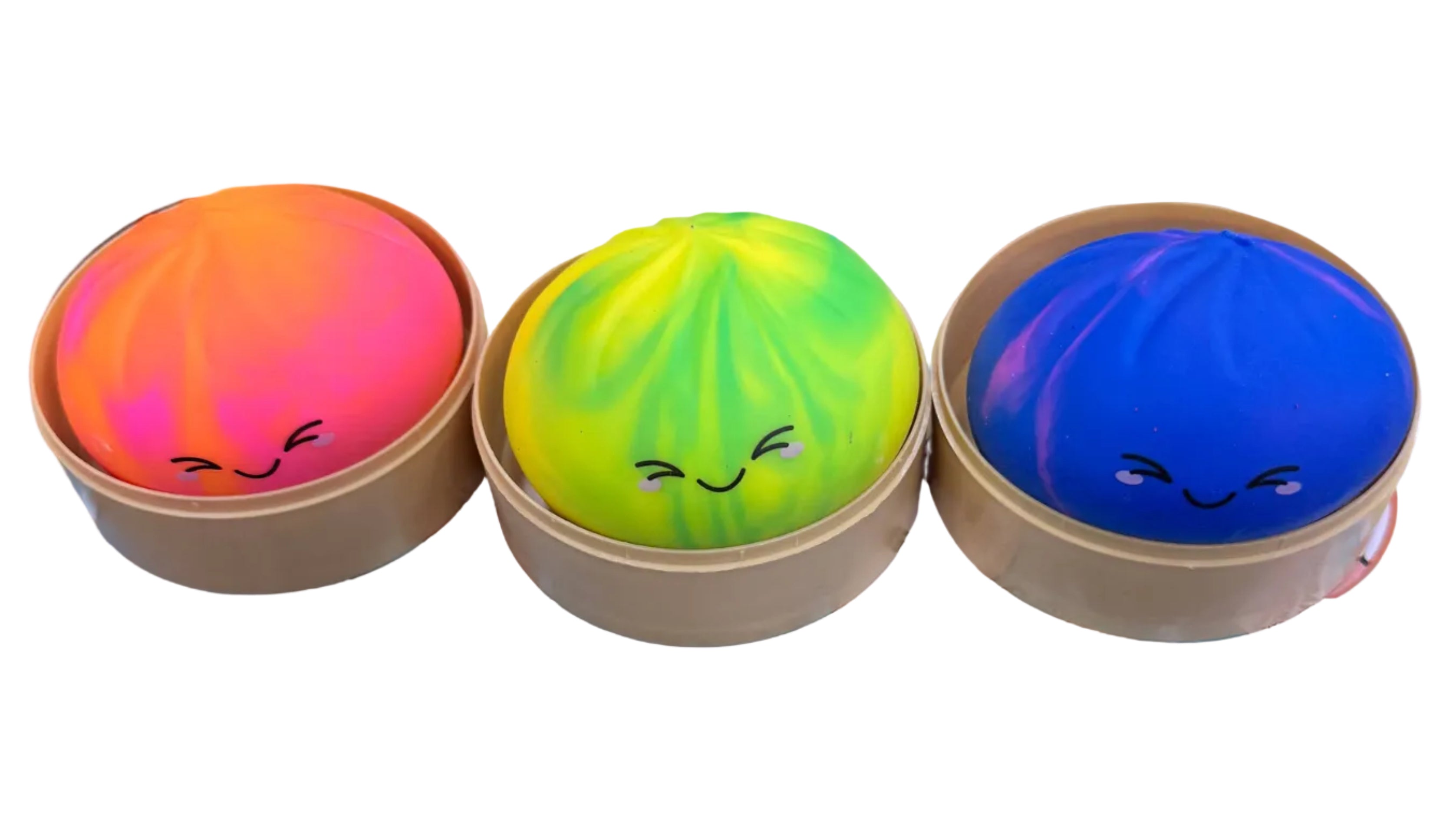 squishy dumpling rainbow and solid colors, individually sealed
